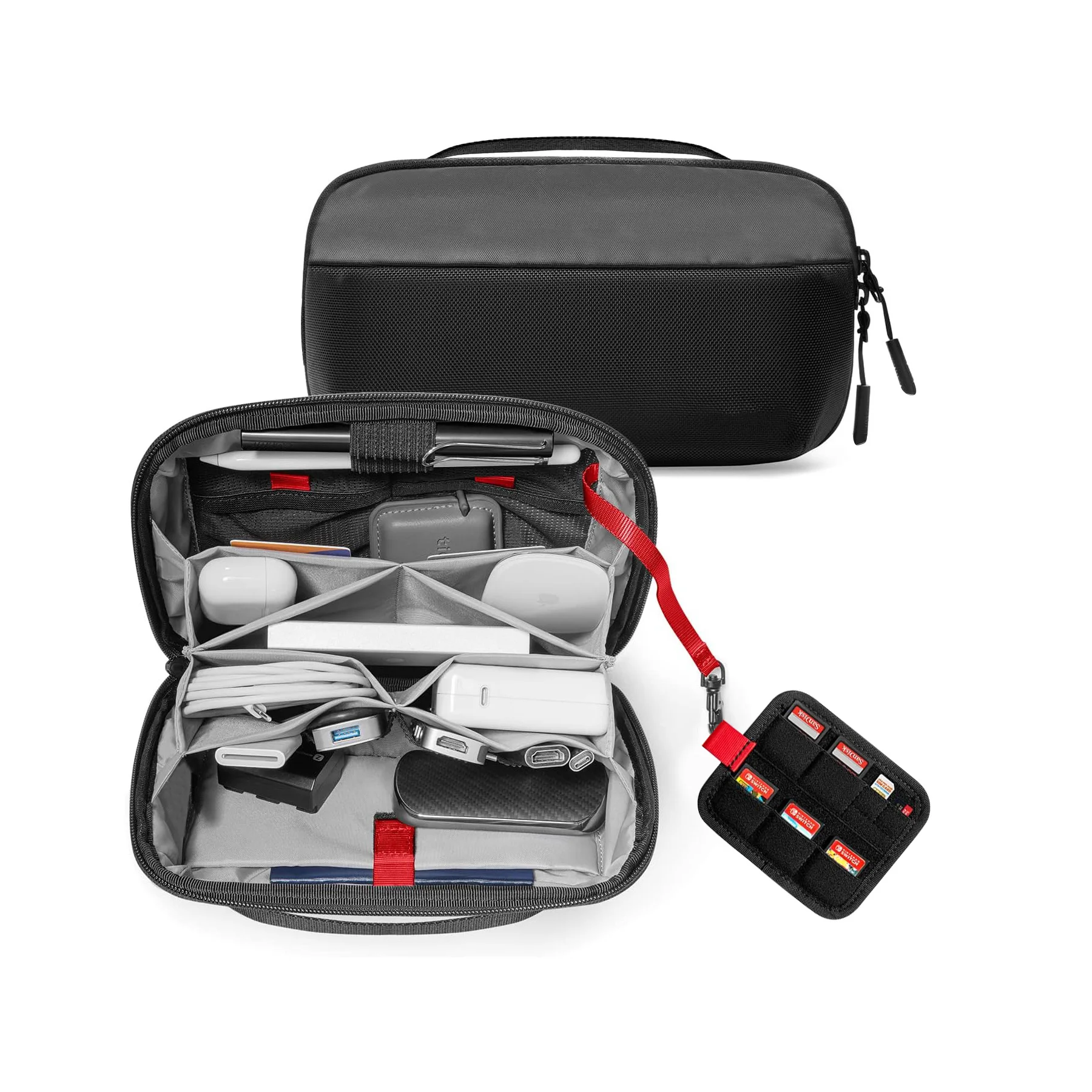 Tech Accessories Box - Travel Tech Organizer Pouch, Water Resistant