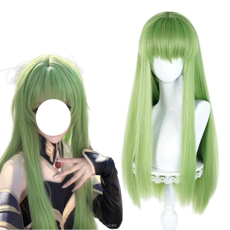 Tech Accessories For Women - Anime CC Cosplay Green Wig Long