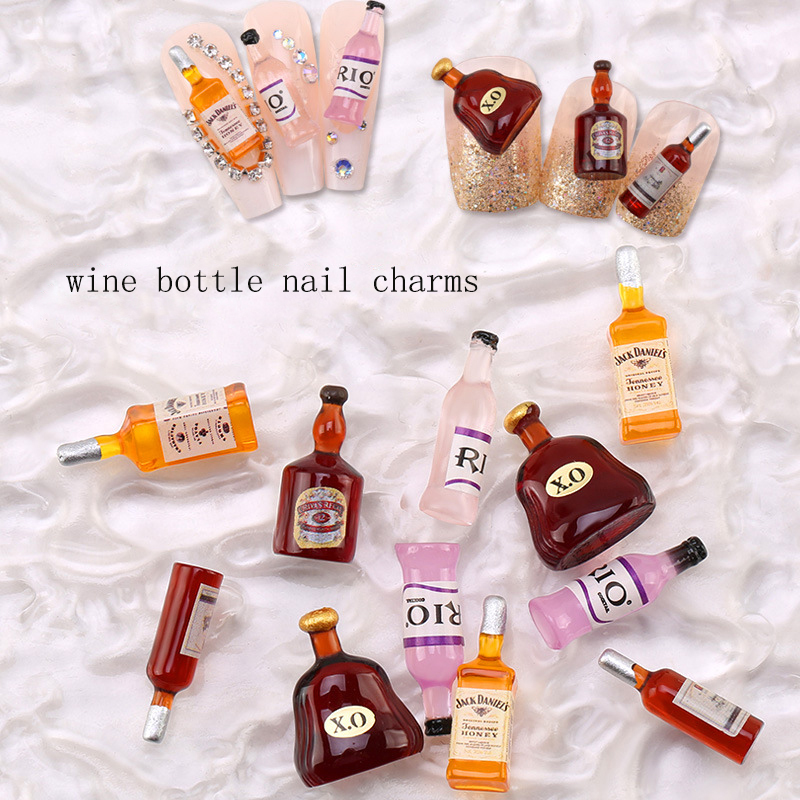 Trending Tech Accessories - 20*pcs New Wine Bottle Nail Charms