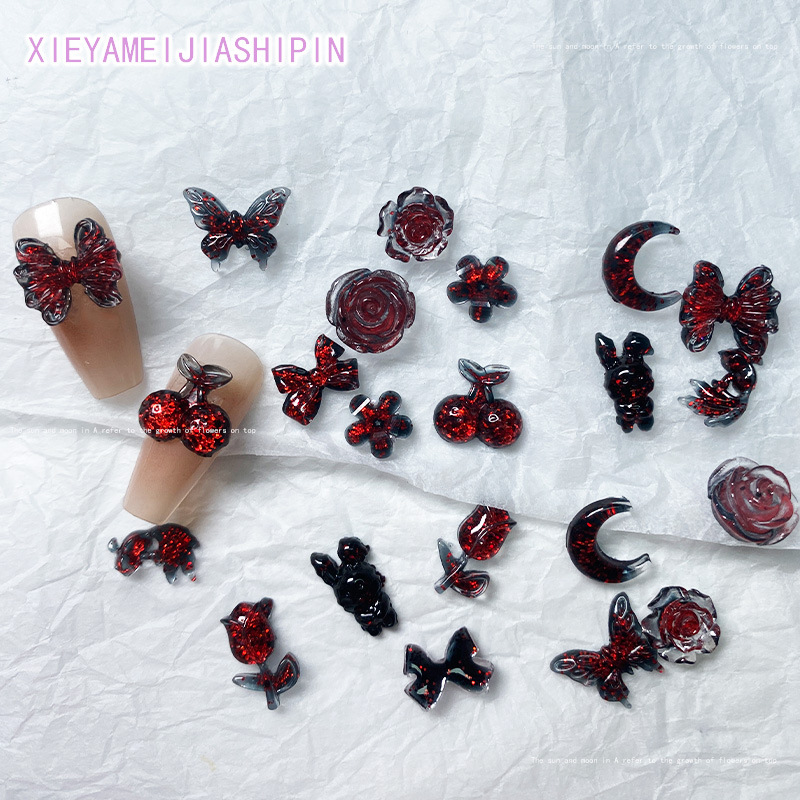 20pcs 3D Dark Gothic Resin Nai - Trending Tech Accessories 评论和价格