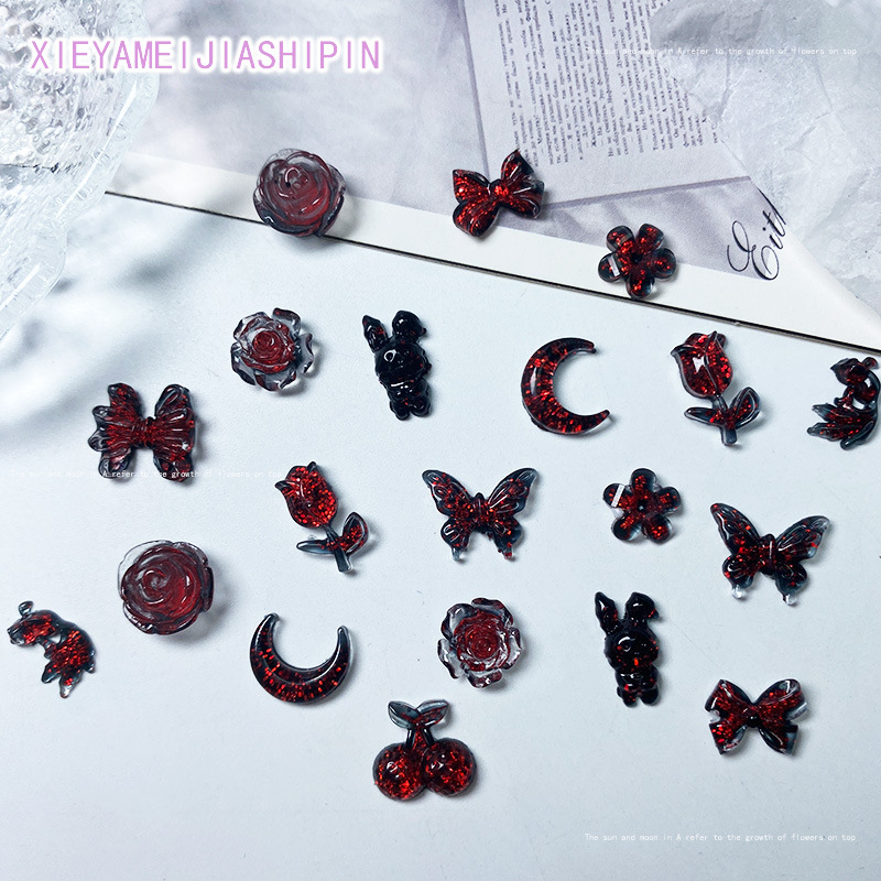 20pcs 3D Dark Gothic Resin Nai - Trending Tech Accessories 评论和价格