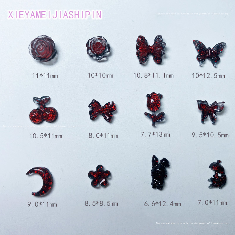 20pcs 3D Dark Gothic Resin Nai - Trending Tech Accessories 评论和价格