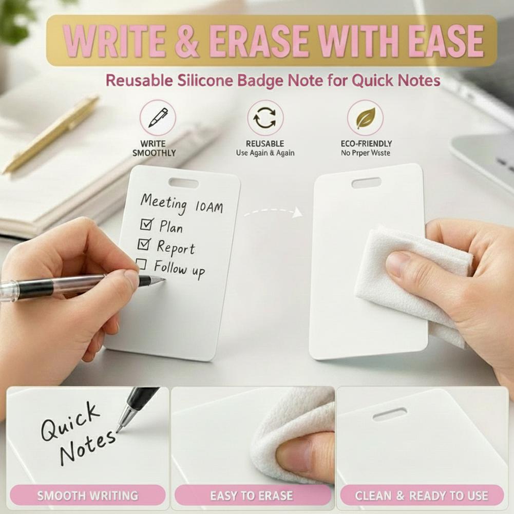 Portable Dry Erase Note Badge  - Tech Office Accessories 评论和价格