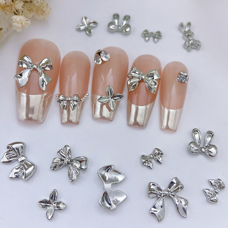 1Bag 3D Silver Gold Bowknot Sh - Trending Tech Accessories 评论和价格