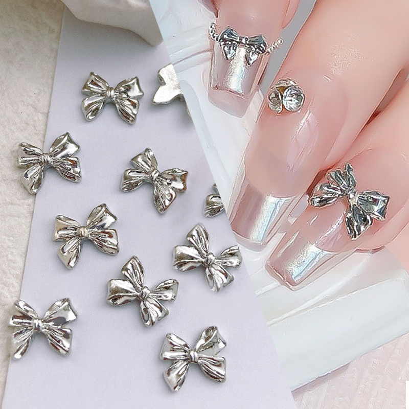 1Bag 3D Silver Gold Bowknot Sh - Trending Tech Accessories 评论和价格