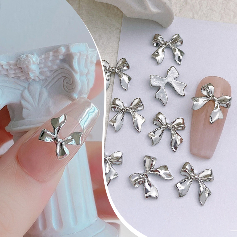 1Bag 3D Silver Gold Bowknot Sh - Trending Tech Accessories 评论和价格