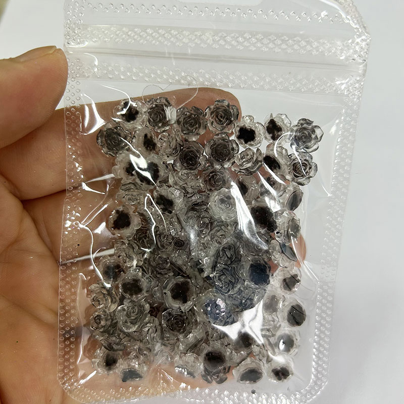 100pcs Black Rose Resin Nail C - Trending Tech Accessories 评论和价格