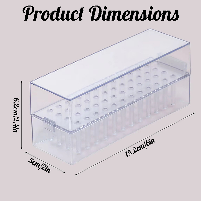 48 Holes Clear Nail Drill Bits - Tech Accessories Box 评论和价格
