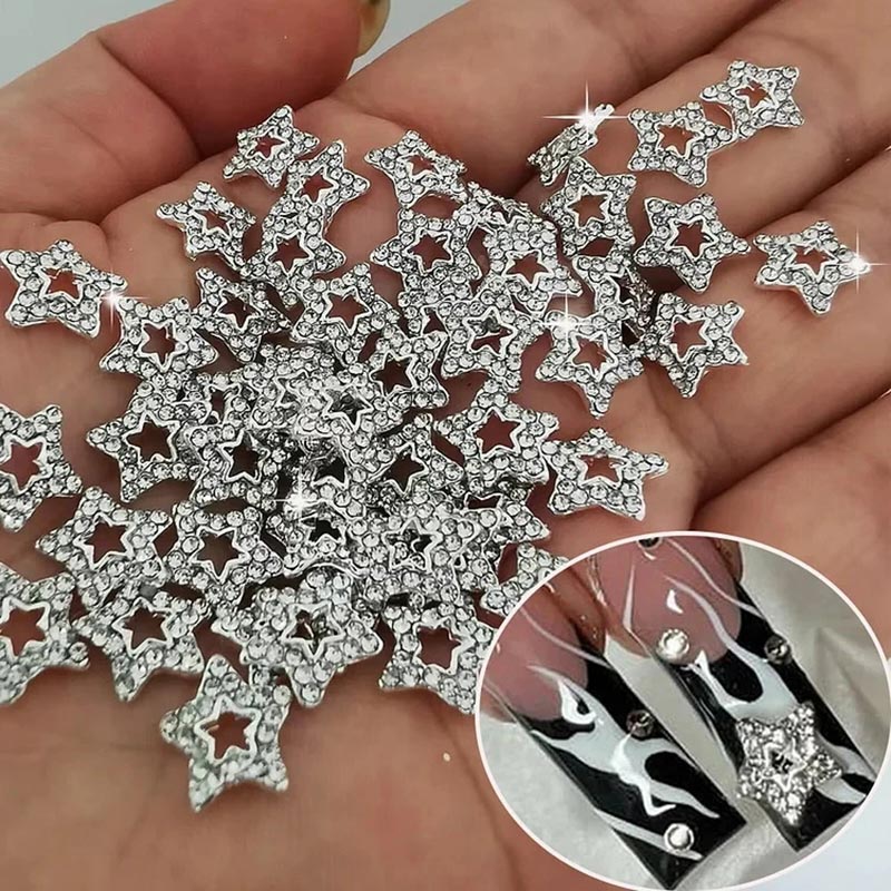 10Pcs Star Alloy Nail Art Jewe - Trending Tech Accessories 评论和价格