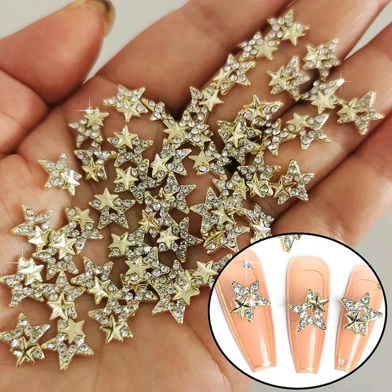 10Pcs Star Alloy Nail Art Jewe - Trending Tech Accessories 评论和价格