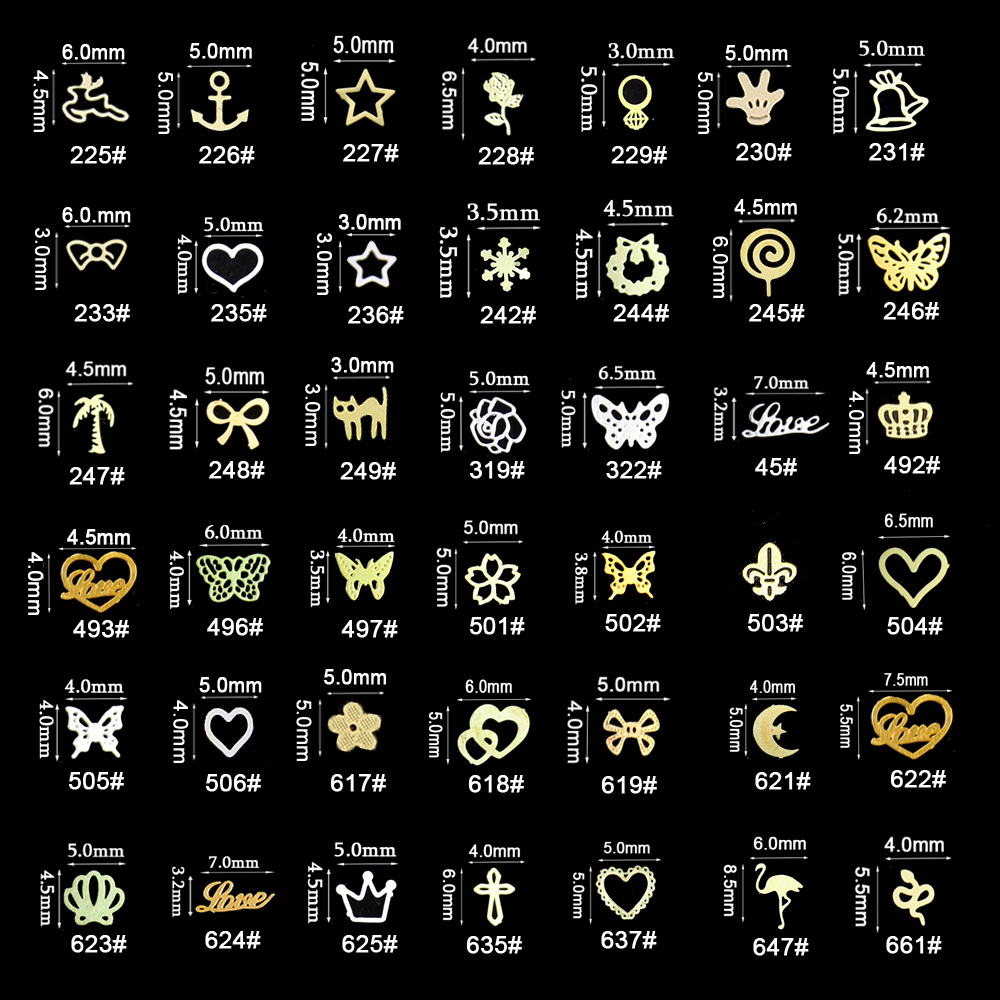 100pcs/bag Gold Heart Metallic - Trending Tech Accessories 评论和价格