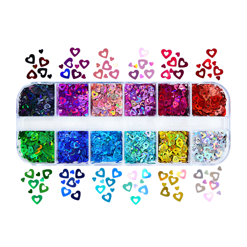 Holographic Love Heart Nail Ar - Tech Accessories Box 评论和价格