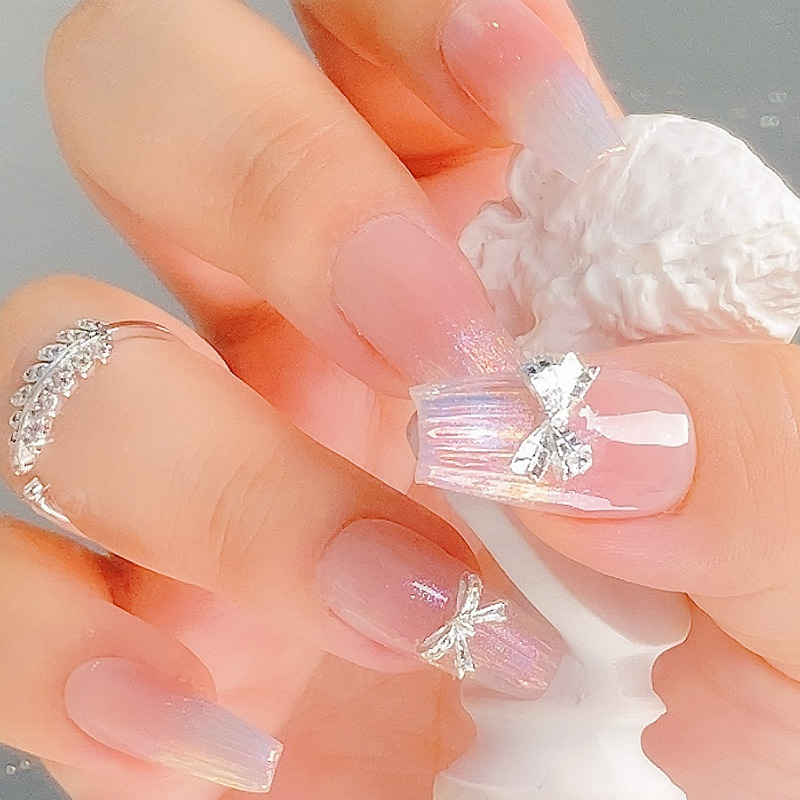 TSZS 3D Silver Bowknot Nail Ch - Trending Tech Accessories 评论和价格