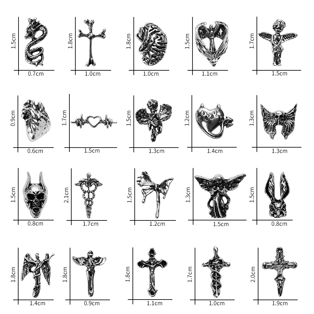 20pcs Style Mix Halloween Nail - Trending Tech Accessories 评论和价格