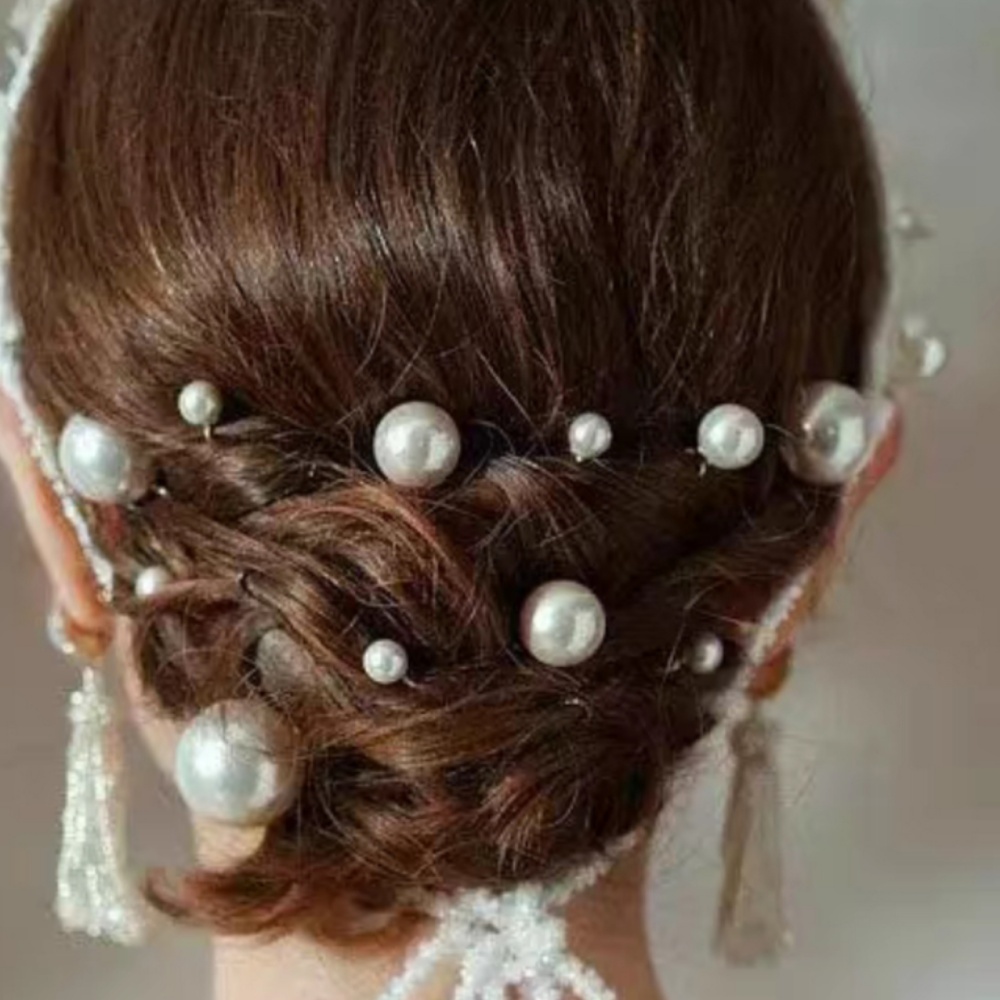 Pearl Crystal Hair Pins Comb S - Tech Accessories For Women 评论和价格