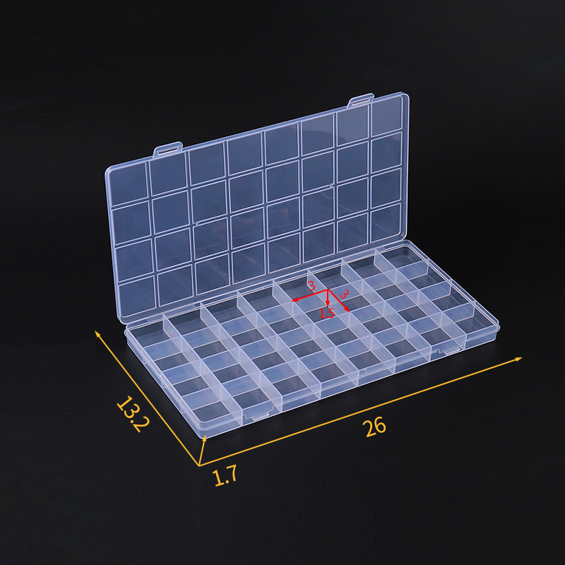 32/24/15 Grids Transparent Rec - Tech Accessories Box 评论和价格